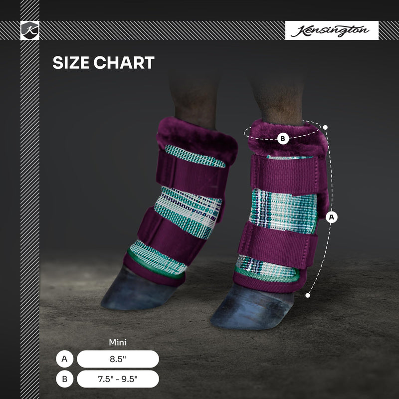 Kensington KPP Miniature Horse Fly Boots - Fly Pony Horse Boots Perfect for Equine Leg Wraps and Maximum Horse Fly Protection 181-Kentucky Blue