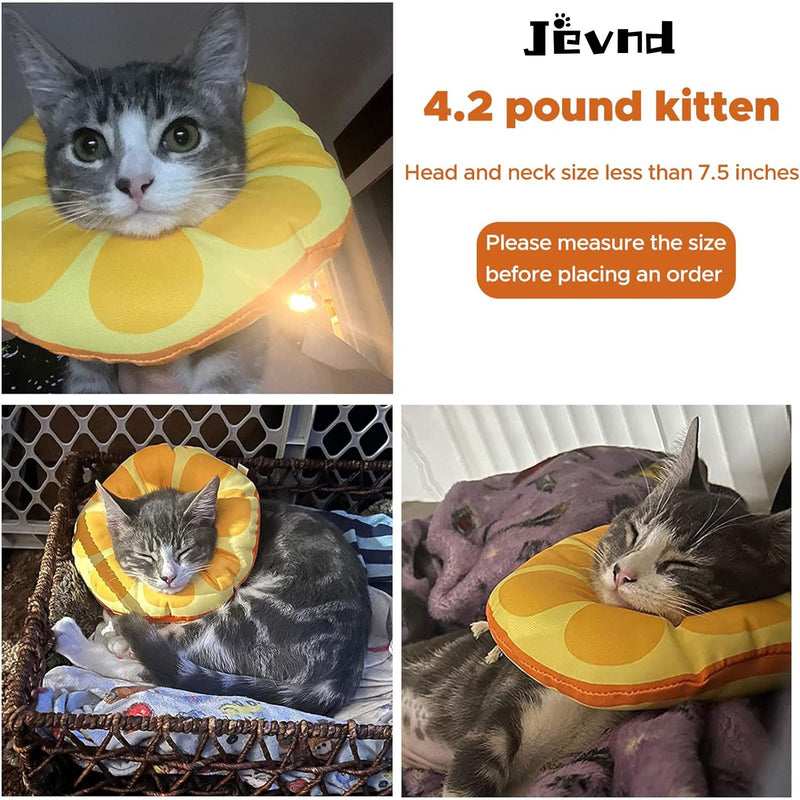 Extra Small Kitten Cone After Surgery Neuter, Soft Elizabethan Collar for Kitten 0-6 Months Old, Small Cat Recovery Collar, Kitten E Collar Alternative, Kitten Donut Collar to Stop Licking S for Kitten [Neck: Up to 7.5"]