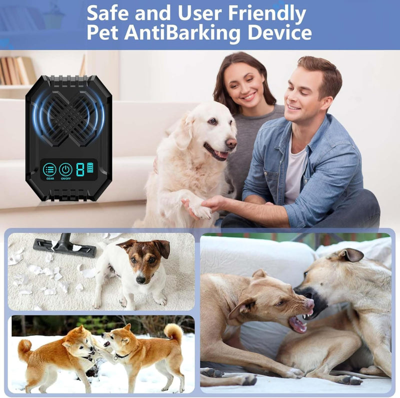 Anti Barking Devices, Ultrasonic Dog Bark, Dog Bark Deterrent Device 3 Adjustable Modes - Rechargeable Long Range 50FT