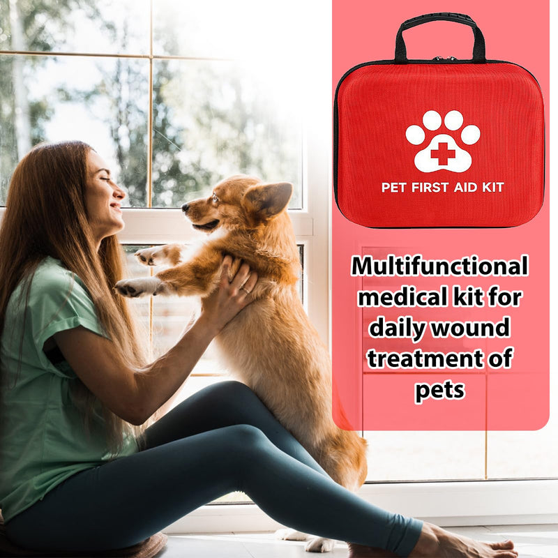 First Aid Kit for Dog and Cat, 12 Pieces for Emergency, First Aid Pets, Travel Pharmacy Dog, Health Products for Dogs, Cats, Small Animals