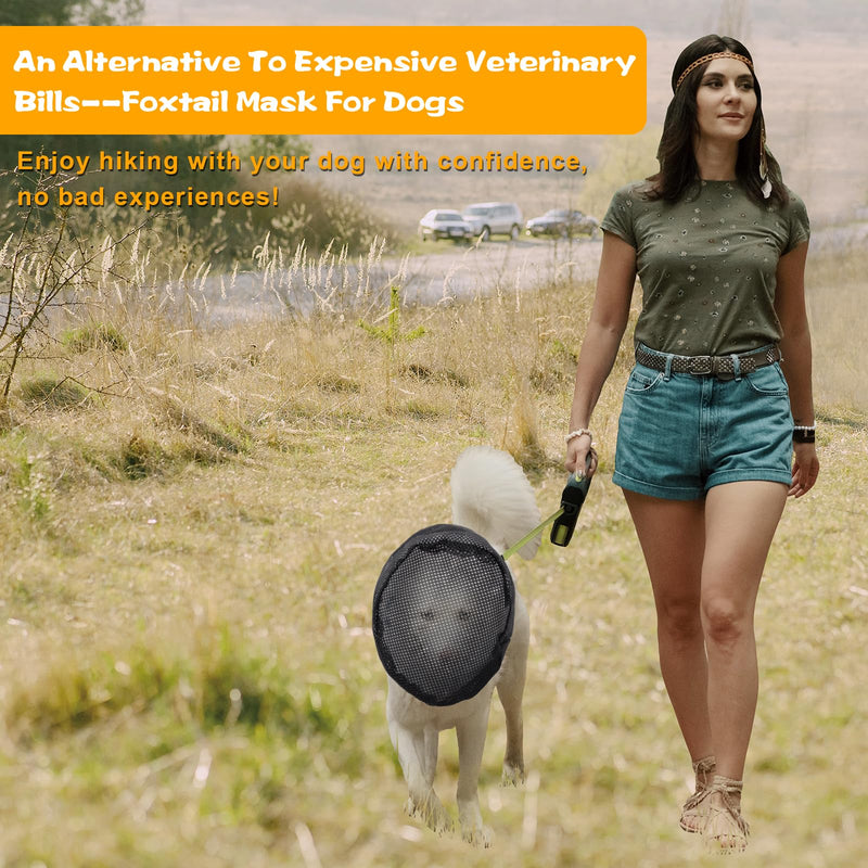 Foxtail Mask for Dogs (S), Field Net Guard Dog Foxtail Protection Hood for Dogs Prevent Foxtails Thorns Rocks Insects, Dog Face Guard for Hiking, Outdoor Adventures S - PawsPlanet Australia