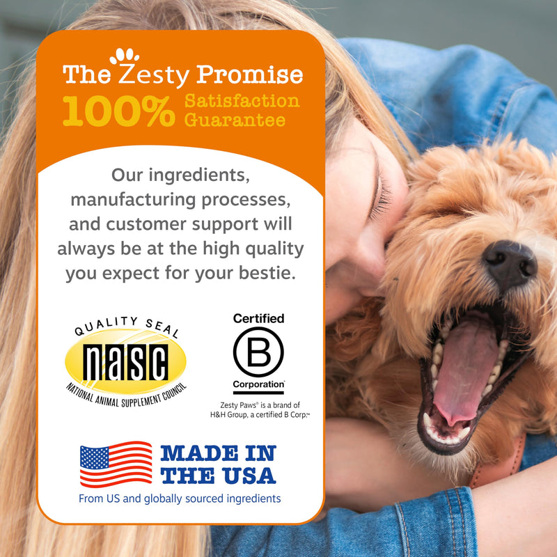 Zesty Paws Dental Bones - Fights Tartar & Plaque - Gum, Teeth & Bone Health - Cinnamon for Dog Breath - Immune, Joint, Gut, Skin & Coat Support - Omega 3 EPA & DHA and Calcium - Large Dogs - 24 ct 24 Count - PawsPlanet Australia