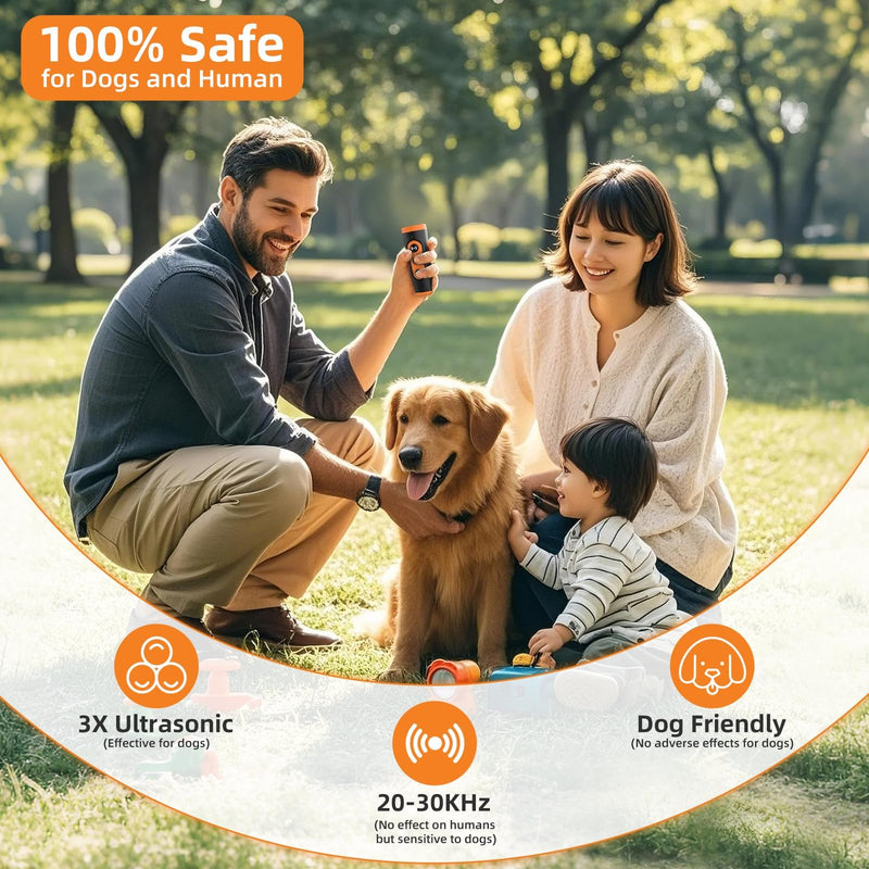mriya Dog Bark Deterrent Device, Ultrasonic Anti Barking Device Rechargeable Dog Barking Control, Dog Training Stops Bad Behavior, Effective Control Range Ultrasonic 50ft, Safe for Human & Dogs - PawsPlanet Australia