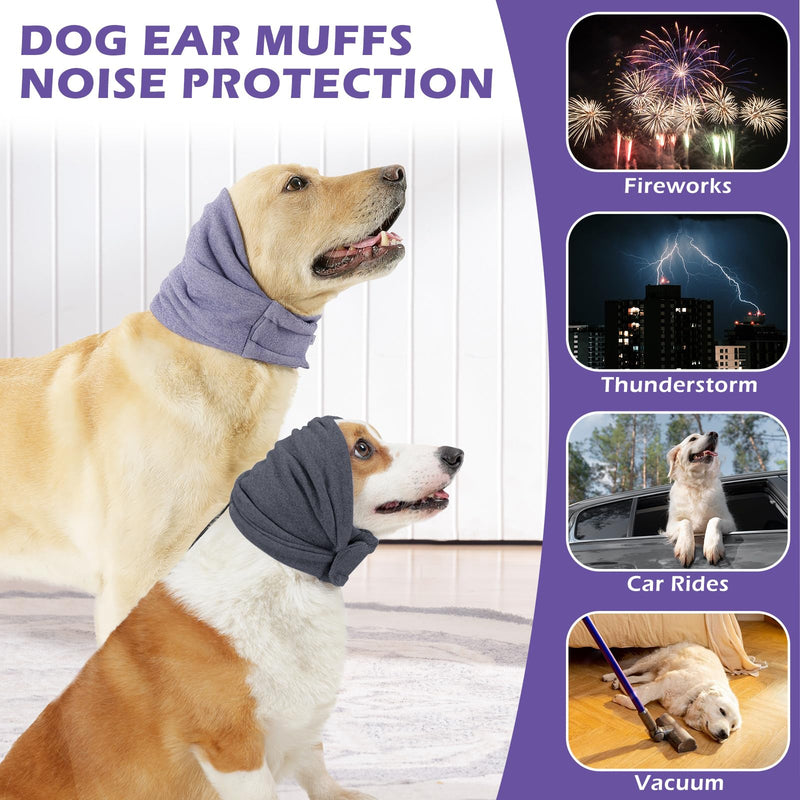 2PCS No Flap Ear Wraps for Dogs,Dog Ear Muffs Noise Protection,Snoods for Dogs Ear Warmer,Dog Headband,Dog Ear Covers for Bath Grooming Force Drying Anxiety Relief,Dog Head Wrap,Dog Calming Hoodie,S S - PawsPlanet Australia