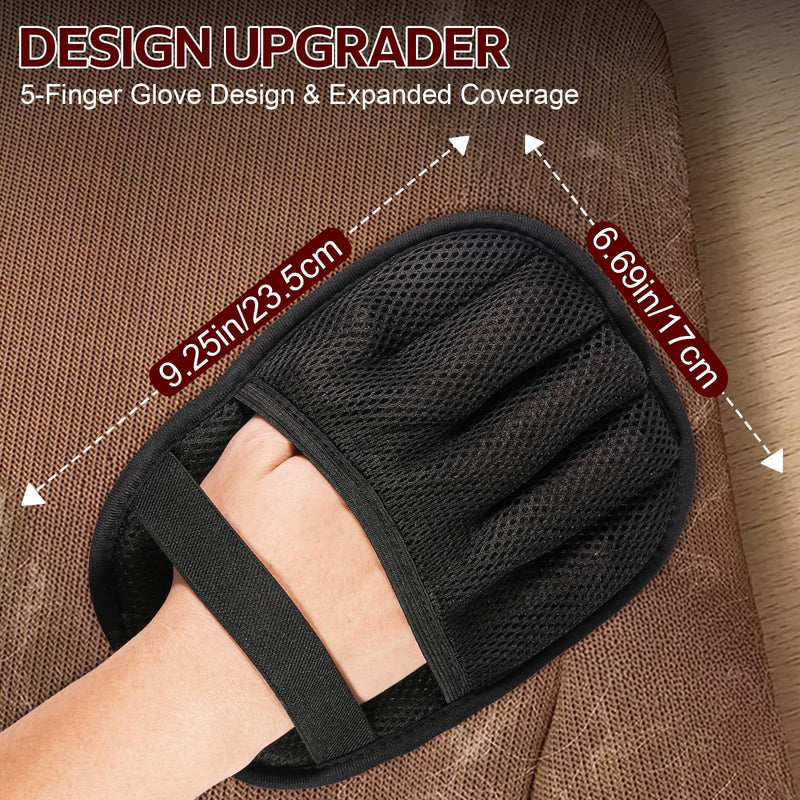 2025 Upgraded Five-Finger 2PCS Pet Hair Removal Glove for Cats & Dogs, Reusable Pet Hair Remover, Electrostatic Pet Hair Gloves, Magic Brush Pet Hair Removal Tool for Laundry, Couch, Carpet, Car Seat - PawsPlanet Australia