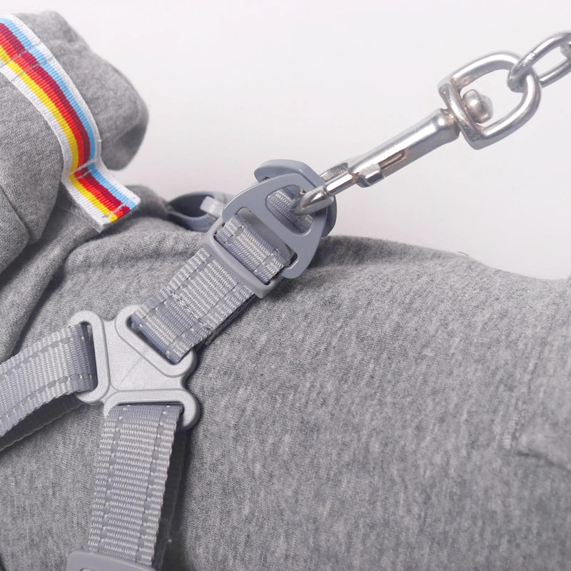 Dog Hoodies with Hurns Built in, Dog Sweatshirt for Small, Medium, and Large Dogs, Warm Sweaters for French Bulldogs, Pitbull, Puppy, Winter Jacket Alternative - Light Grey - 2XL - PawsPlanet Australia