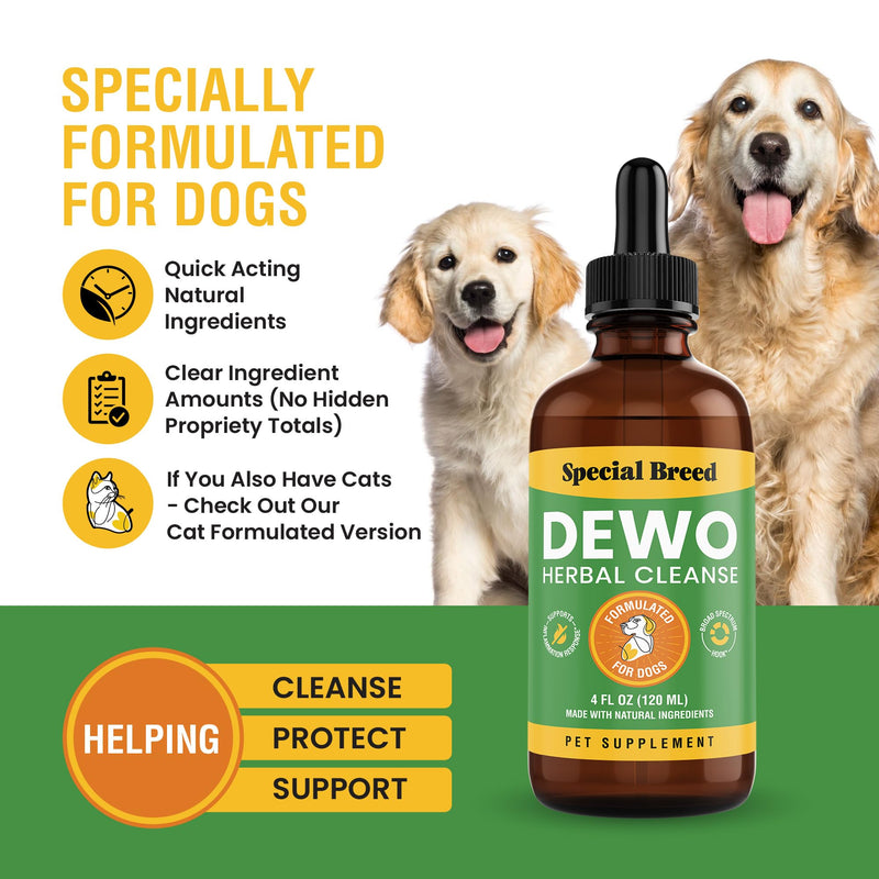 Natural Intestinal Defense for Dogs, Herbal Cleanse with Wormwood, Black Walnut - Digestive Support Promotes Gut Health & Flora Balance, Advanced Broad Spectrum Formula - Made in The USA, 4oz