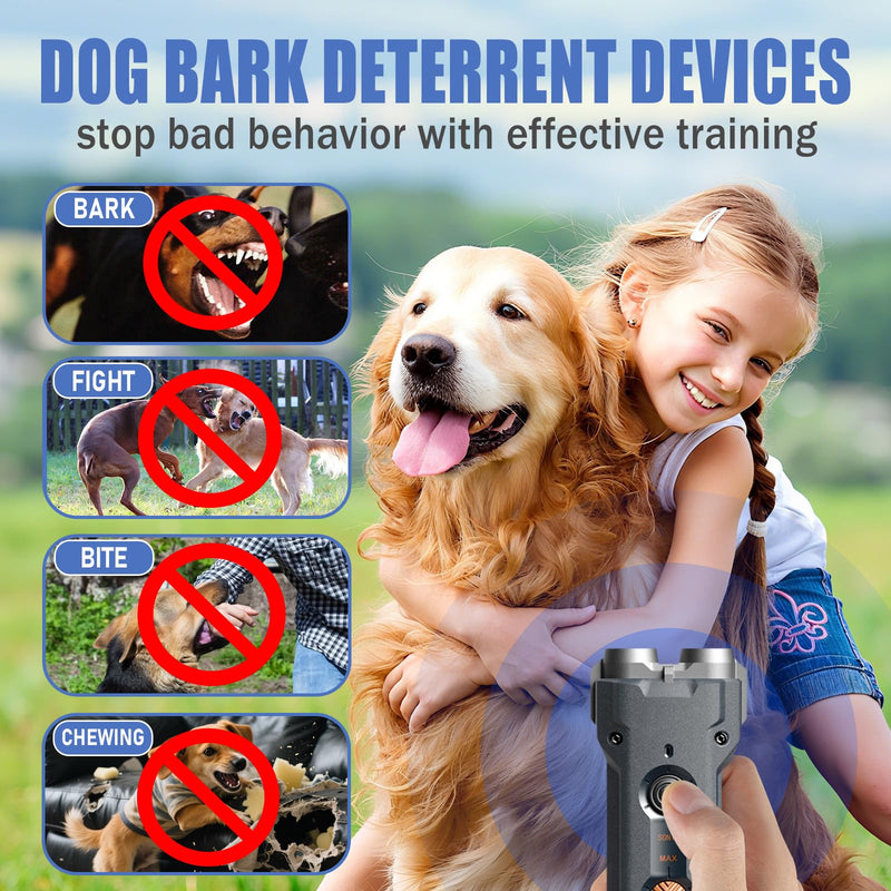 Dog Bark Deterrent Devices, 2025 Upgraded 2X Ultrasonic Anti Barking Device for Dogs-32FT Effective Range Stop Barking Neighbors Dog, Portable & Rechargeable Dog Training, Safe for Human & Dog Outdoor - PawsPlanet Australia