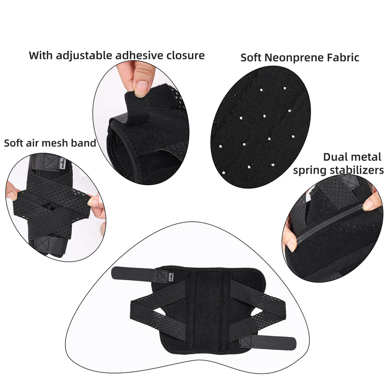 Dog Leg Braces for Rear Leg, Dog Hock Joint Brace with Two Metal Spring Inserts, Dog Hock Splint with Fractures, Wound Healing, Sprains and Canine Arthritis_L/XL L/XL
