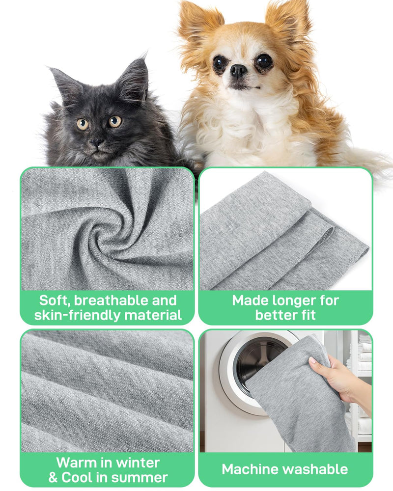 Dog Sling Swaddle Carrier for Small Dog, Cat Front Carriers for Small Pet up to 20lbs, Puppy Pouch with Adjustable Straps, Hands Free Pet Sling, Anti Anxiety Puppy Sling (Light Grey) Light Grey - PawsPlanet Australia