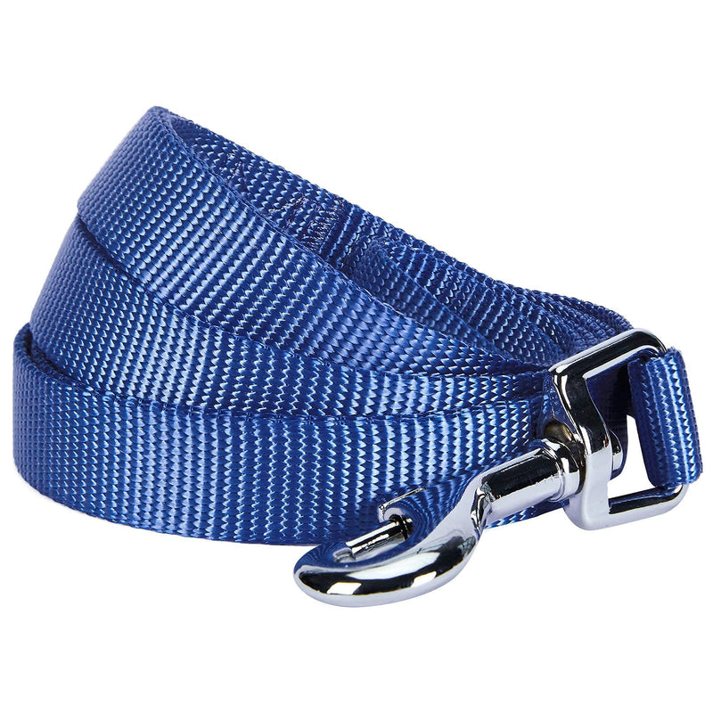 Blueberry Pet Essentials Bundle Set - Large Marina Blue Dog Collar + 4 ft x 1" Dog Leash - PawsPlanet Australia