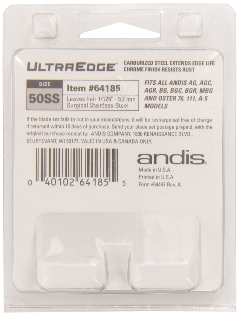 Andis Carbon-Infused Steel UltraEdge Dog Clipper Blade, Size-50SS, 1/125-Inch Cut Length (64185) - PawsPlanet Australia