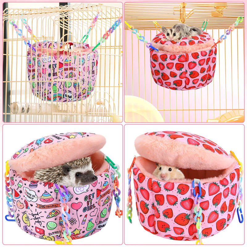 Maitys 2 Pcs Rat Bed Hanging Rat Hammock Guinea Pig Bedding Soft Warm Ferret Bedding Rat Cage Accessories Small Animal Play Sleep Bed for Ferret Rat Sugar Glider Hamster Chinchilla Mice Squirrel