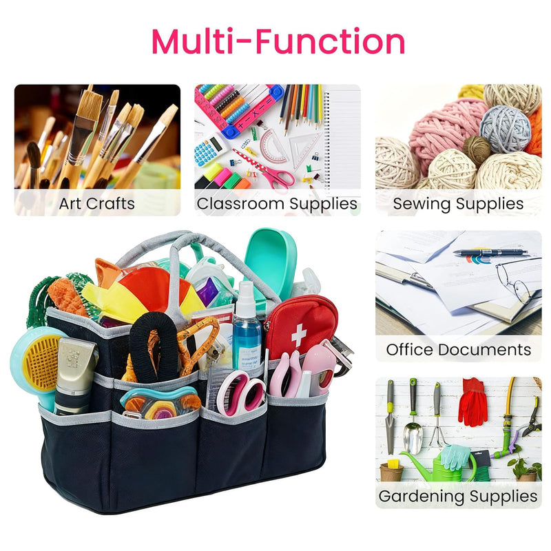 Dog Grooming Organizer Bag with 10 Pockets, 600D Oxford Portable Tote for Pet Supplies Storage, Travel Grooming Kit for Dog Cat Accessories, Shampoo, Brush, Clipper, Lightweight & Durable - PawsPlanet Australia