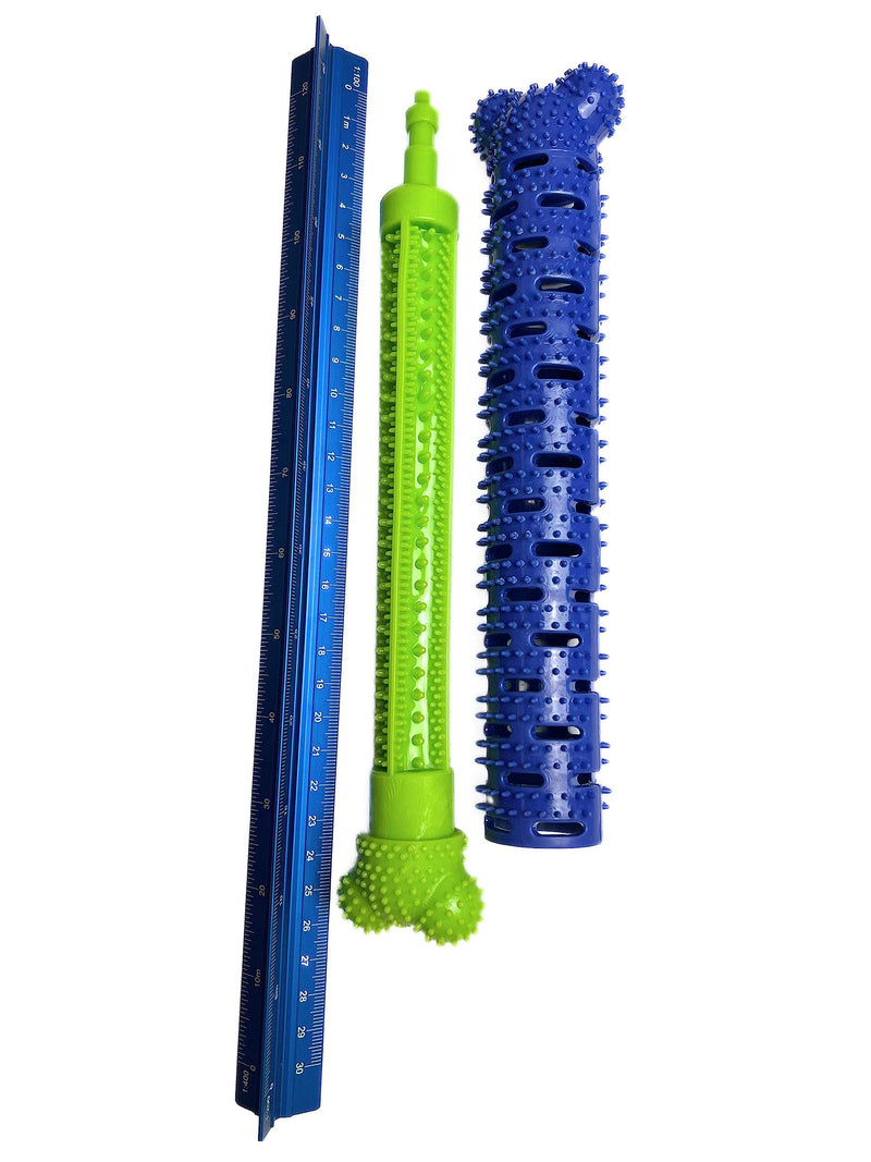 Dog Toothbrush Chew by King Kleen Int. Manual Dog Teeth Cleaning Product. Best for Cleaning Dogs, puppys, Small Dogs and Medium Dogs Teeth. Made from Durable TPR