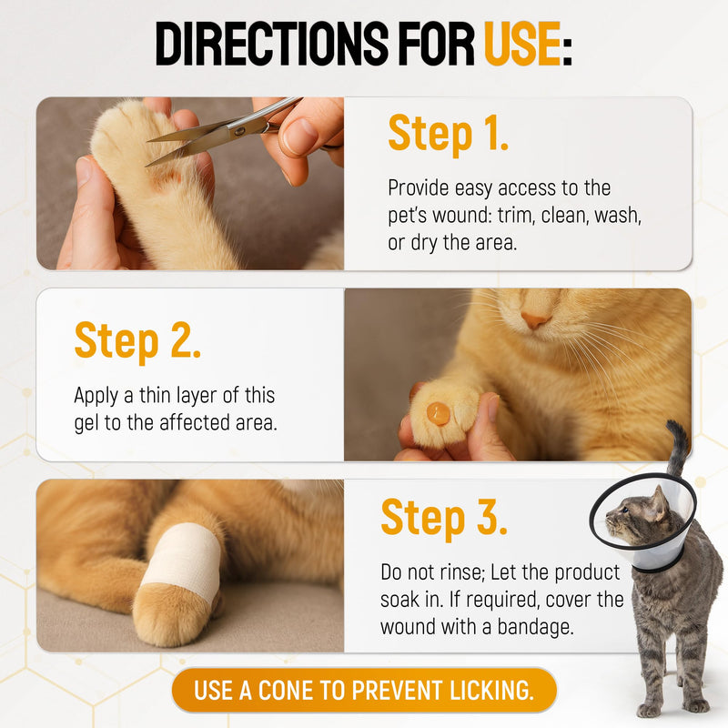 Hot Spot Treatment for Dogs & Cats – No Antibiotic Wound Ointment for Dogs – Scratches & Irritations – Honey Wound Repair Gel for Horses – Colloidal Silver – 2-Oz Tube