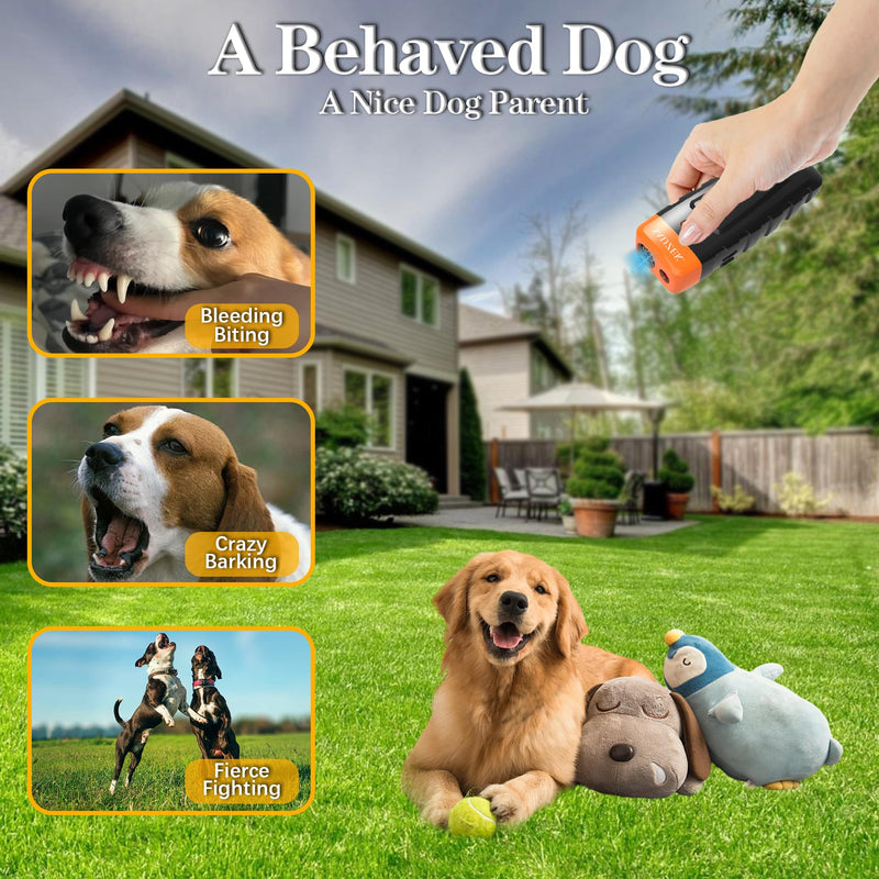 Ultrasonic Dog Trainer | Bark Deterrent Training Device | Anti Barking Silencer | Barks No More Devices | Stop Control Dogs Bad Behavior | Stopper Corrector Clicker Repellent Black - PawsPlanet Australia
