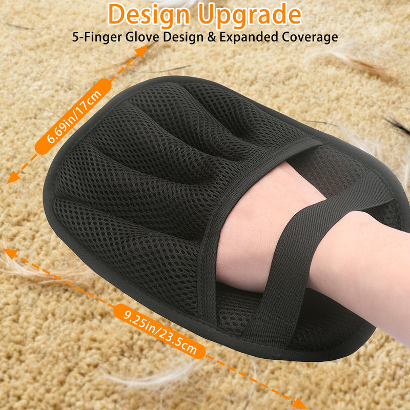 2 PCS Pet Hair Remover Glove Reusable cat and Dog Hair Remover Static dehairing Gloves for Sofas, Furniture, Carpets, car Seats, pet Grooming cat and Dog dehairing Tools - PawsPlanet Australia