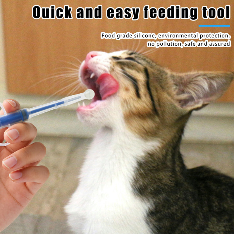 ALLY-MAGIC E24-CWWYQ Pill Dispenser for Cats with Silicone Tip, Pack of 2, Reusable Pill Launcher for Dogs and Small Animals