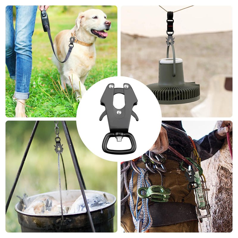 Frog Clip Dog Leash Clip with Quick Release Lock, 360° Swivel Anti-Tangle Buckle for DIY Pet Collar & Leash, Secure & Easy to Open for Walking, Training (1pcs Small+1pcs Middle+1pcs Large) 1pcs small+1pcs middle+1pcs large - PawsPlanet Australia