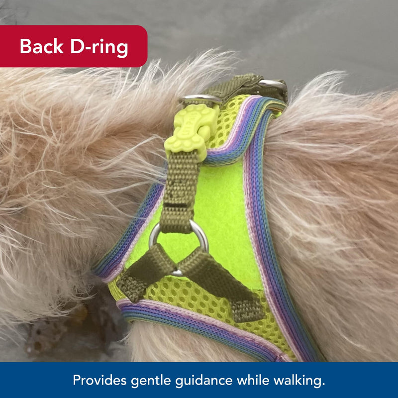 Coastal Pet Li'l Pals Comfort Mesh Dog Harness - No-Pull Step-in Dog Harness for Small Dogs & Puppies - Dog Cooling Vest - Lime - 3/8" x 10"-12" - PawsPlanet Australia