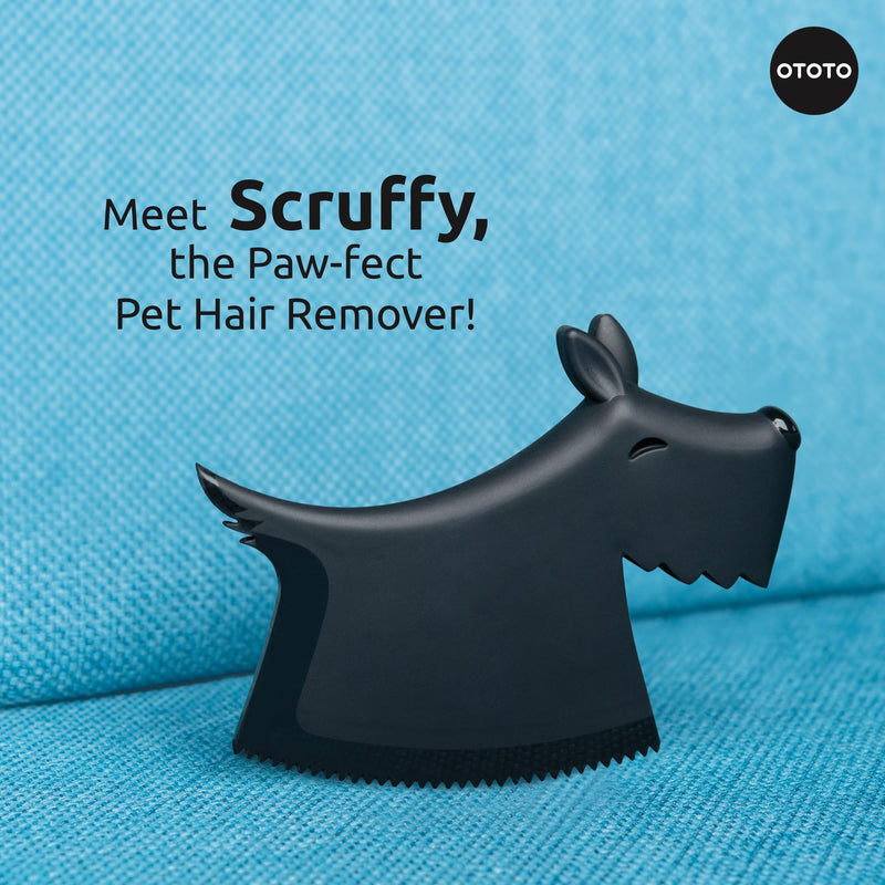 OTOTO New!! Scruffy Pet Hair Remover Gifts for Dog Lovers, Dog Accessories, Pet Hair Removal Tool, Dog Hair Remover, Dog Essentials, Dog Must Haves, Dog Mom Gifts for Women, Dog Dad Gifts (Black) Black - PawsPlanet Australia
