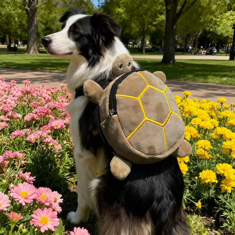 Dog Backpack Harness Puppy Self Carrier Bag Adjustable Pet Saddle Bag with D-Ring for Camping Hiking Daily Walking, Brown - PawsPlanet Australia