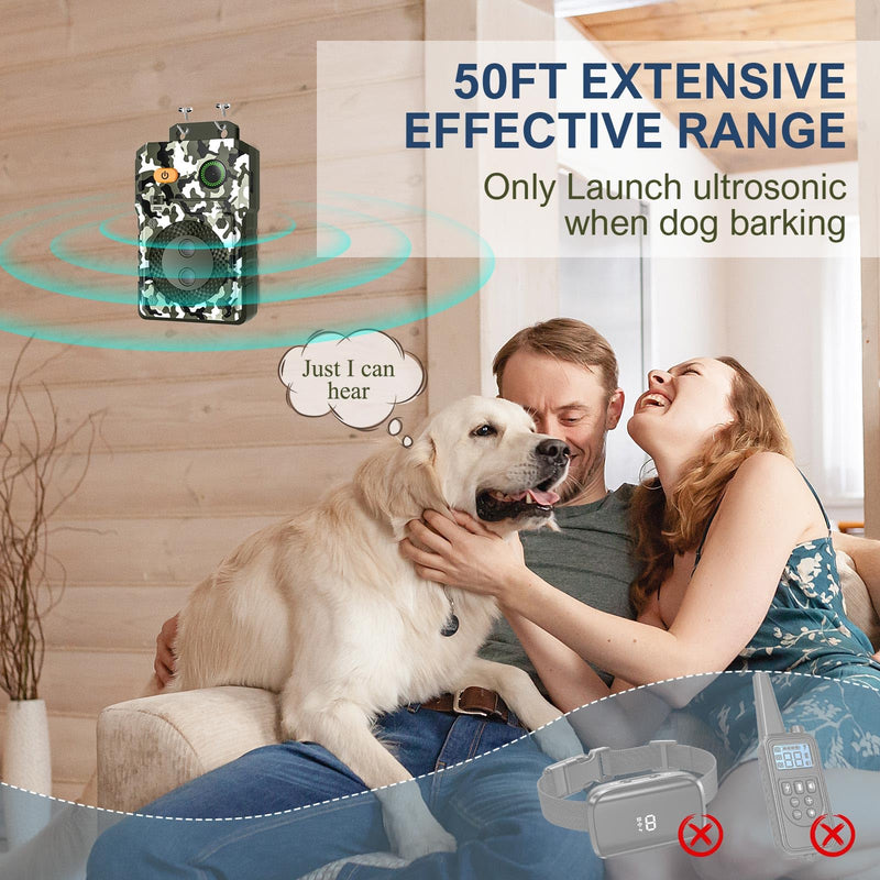 Anti Barking Devices, Ultrasonic Dog Barking Control Devices with 3 Modes, Rechargeable Bark Deterrent Devices Bark Box for Dog Outdoor/Indoor Use, Dog Barking Silencer Safe for Dogs & People A4 camo