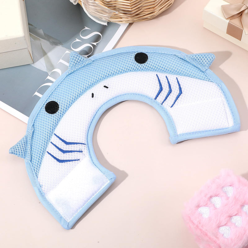 Nogeqi Soft Cone for Cats, Cute Shark Shape Cat Donut Collar, Adjustable Cat E Collar, Lightweight Cats Cones to Stop Licking, After Surgery for Pets Small Dogs Kittes(M)