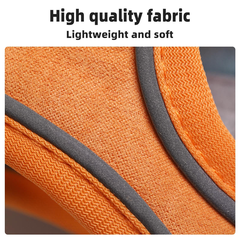 Adjustable Bunny Harness and Leash Set Double Buckle with Reflective Strips Rabbit Vest Pets Stuff Suitable for Rabbit Walks Accessories (Orange Green, S) Orange green - PawsPlanet Australia