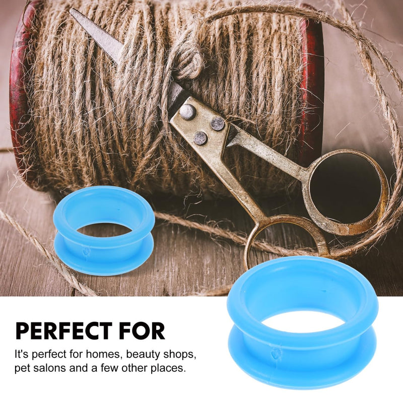6Pcs Soft Silicone Scissor Finger Protectors Comfortable Finger Rings for Pet Grooming Hairdressing Skid Design for Home Salon Use Prevent Calluses - PawsPlanet Australia