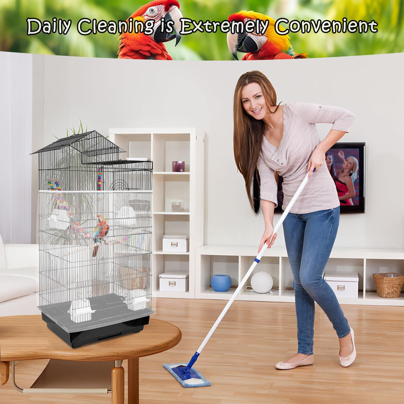 Universal Bird Cage Seed Catcher – Stretchy, Lightweight Mesh Skirt for Parrot Cages, Stops Scatter, Breathable Fabric, Adjustable & Reusable, White viiwxx - PawsPlanet Australia