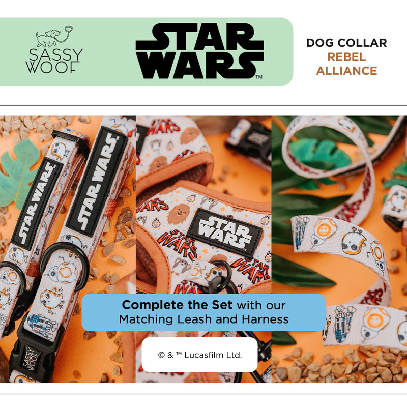 Sassy Woof Dog Collar Star Wars™ The Rebel Alliance - S, Adjustable, Durable, Comfortable and Stylish Pet Accessories for Small Dogs - PawsPlanet Australia