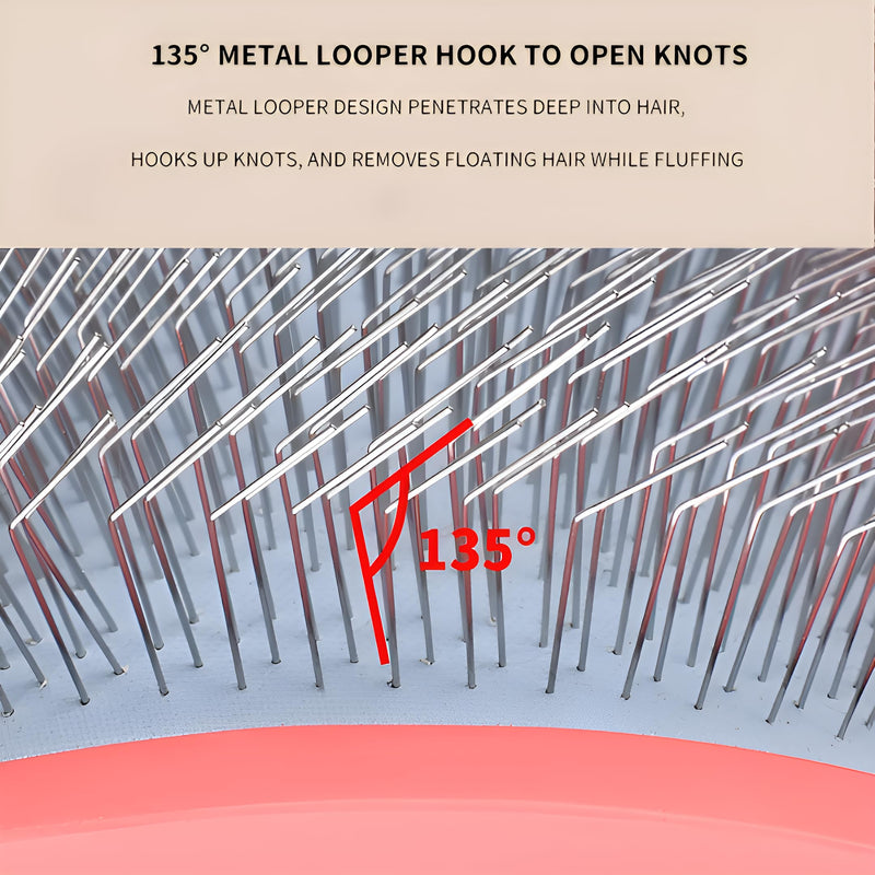 Big G Dog Slicker Brush for Professional Grooming - Fluff, Detangle & Style Goldendoodles, Labradoodles, Poodles & Long-Haired Dogs - Large Coral Curved Brush, Saves Time & Energy - PawsPlanet Australia