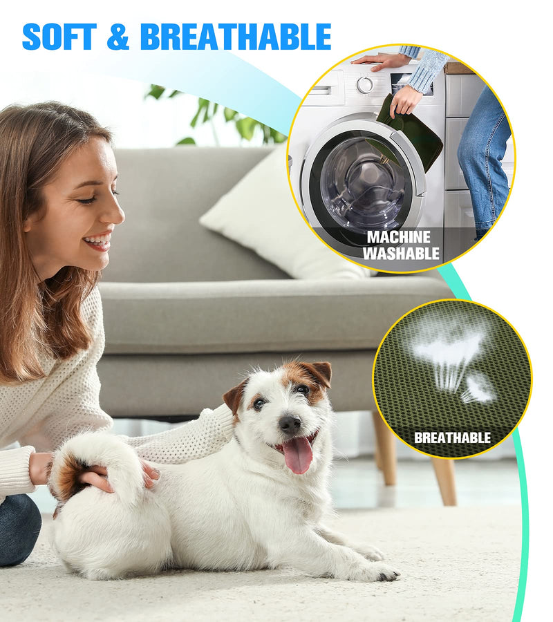 10 in 1 Dog Grooming Hammock Harness with Nail Clippers/Trimmer, Nail Hammock for Trimming, Grooming Sling Hange Holder for Extra Large Dogs (XXL/Under 120lb, Khaki Green) XXL/under 80lb