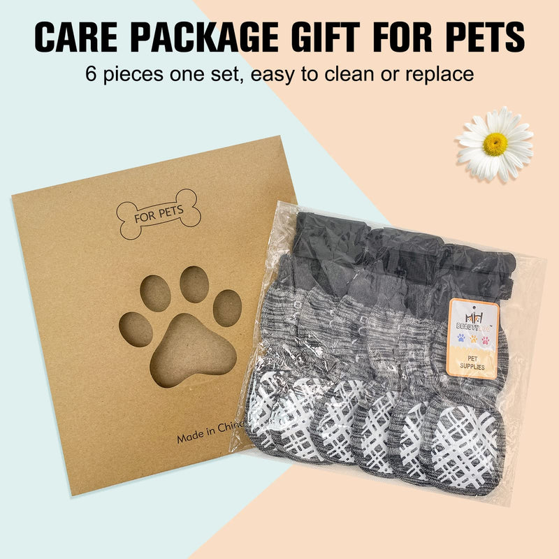 BEAUTYZOO Dog Socks to Prevent Licking for Hardwood Floors -Dog Boots Shoes for Small Medium Large Dogs -Double Side Grips Traction Control Anti Slip Socks for Puppy Doggie Senior Dog, Paw Protector L Light Khaki - PawsPlanet Australia