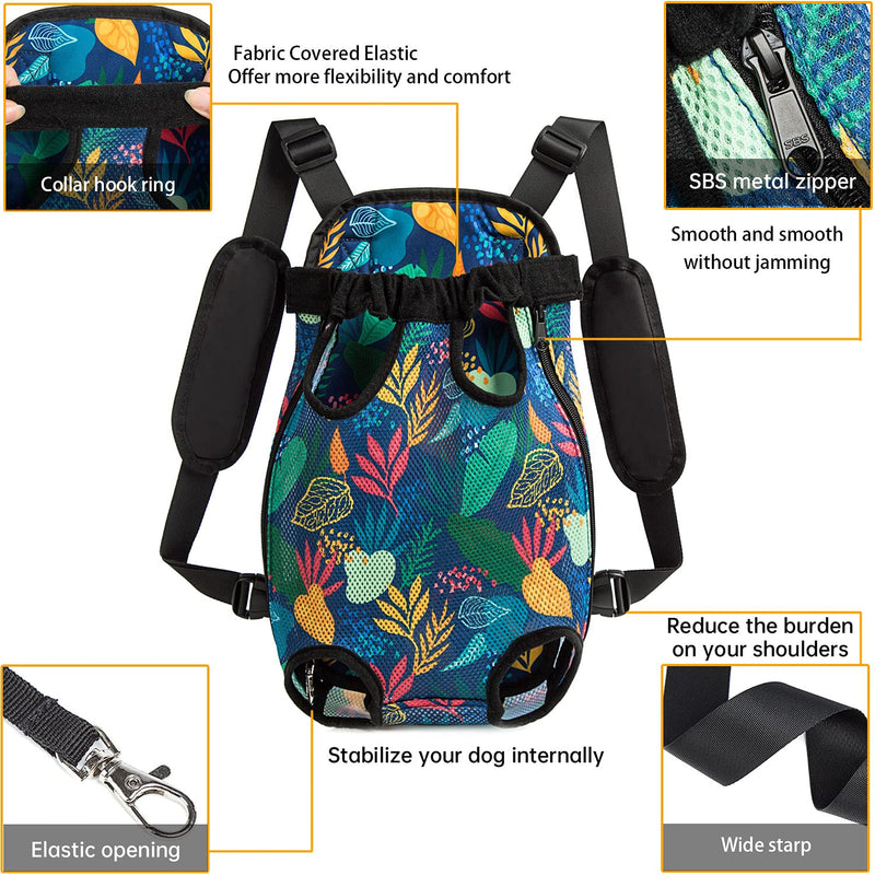 Pet Dog Carrier Backpack Legs Out Adjustable Pet Front Cat Backpack Carrier Travel Bag for Traveling Hiking Camping for Small Medium Dogs Cats Puppies Large Rain forest - PawsPlanet Australia