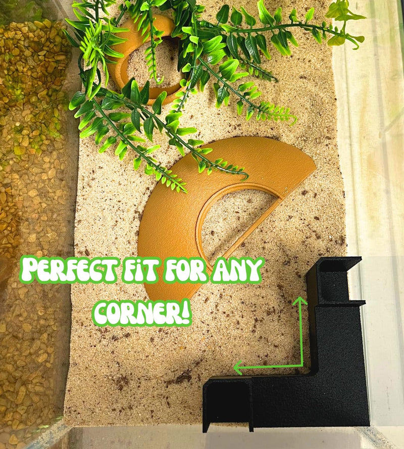Chatelet Aquarium Underground Tunnel | Fish & Shrimp Hideout for Aquariums | Unique Underground Viewing Tunnel | Made in USA (Corner Tunnel, Black) Corner Tunnel, Black - PawsPlanet Australia