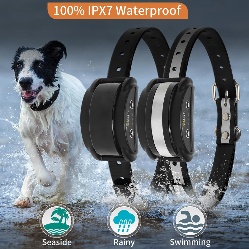 PetJoy Bark Collar for Dogs, Anti Barking Shock Collar, No Bark Collars for Small Medium Large Dogs, with Beep & Shock (from 3rd to 7th Activation) - 2 Pack - PawsPlanet Australia
