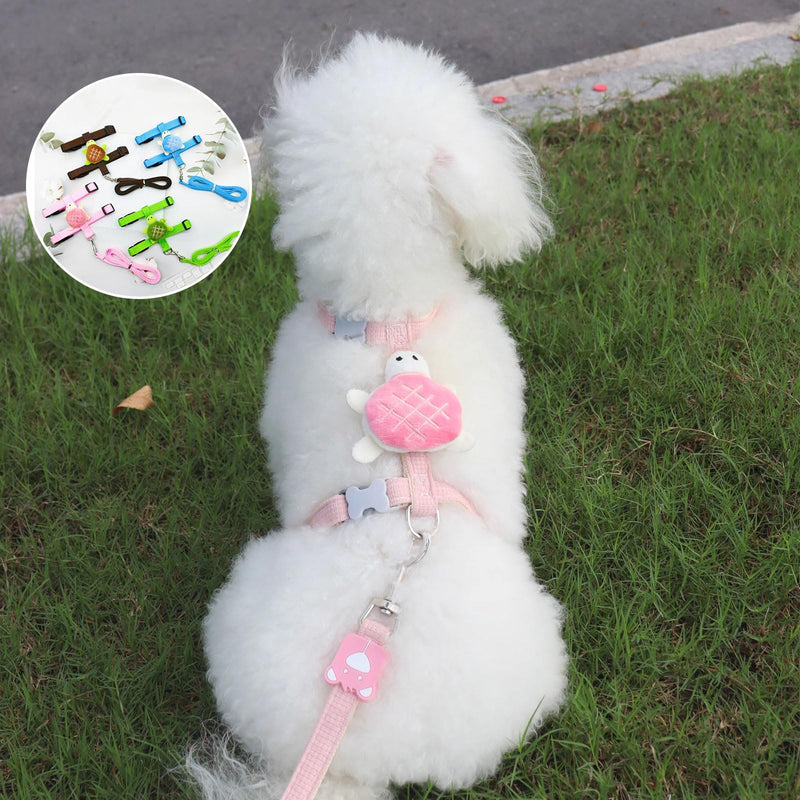 4 Pcs Adjustable Bunny Rabbit Harness and Leash Set, Small Pet Vest Harness Leash, with Decoration for Bunny Kitten Small Pets - PawsPlanet Australia