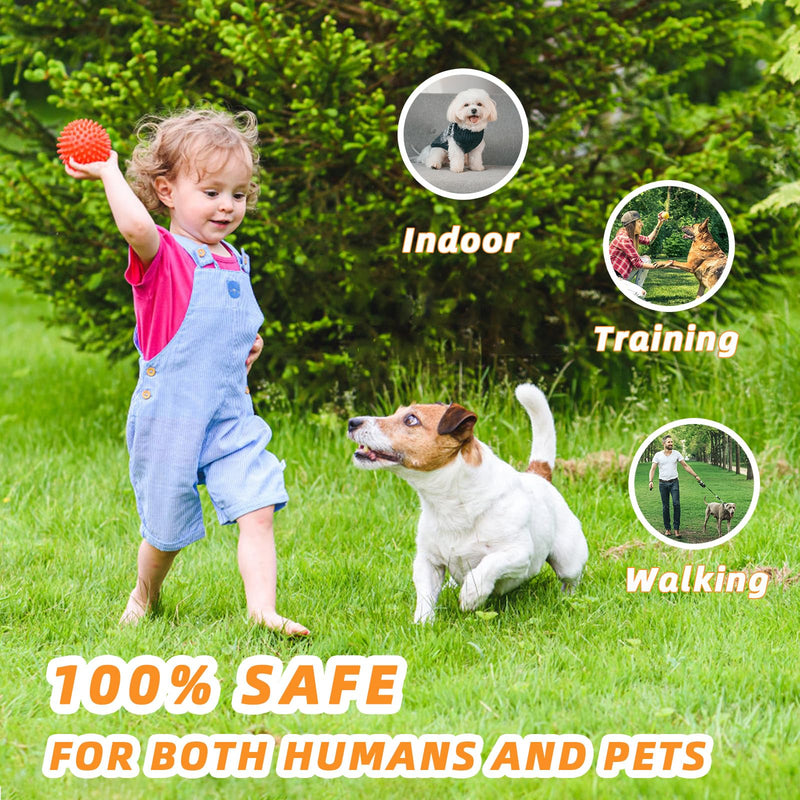 Ultrasonic Dog Bark Deterrent Devices,Rechargeable Anti Barking Device for Dogs 2025,LED Flashlight,35ft Range to Stop Barking Silencer Neighbors Dog,Safe & Effective for Dogs（Orange）