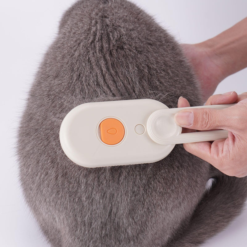 Self Cleaning Brush for Pet Grooming - 3 In 1 Steam Brush with Massage and Water Spray, Rechargeable Silicone Brush for Cats and Dogs - PawsPlanet Australia