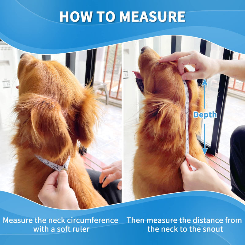 Soft Dog Cone Collar for Dogs After Surgery, Buster Collars for Dogs and Cats, Adjustable Neck Recovery Collar for Pets, E-Collar for Dog, Protective Head Cone for Dog Prevent Licking (Blue Size 6) Blue Size 6(Neck: 12.7"- 15.7")