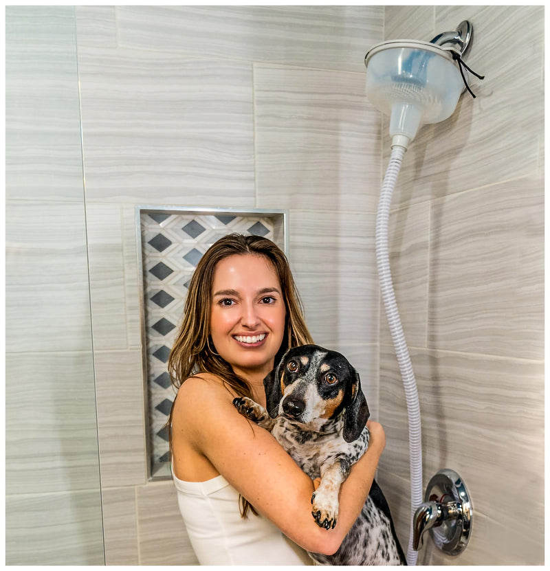 5-MinutePetBath Quick and Gentle Dog Shower Attachment for Shower Head, Portable Pet Wash Station, Dog Washing Kit, Pet Shower Attachment, Dog Shower Head, Shower Hose Attachment, Dog Washing - Blue - PawsPlanet Australia