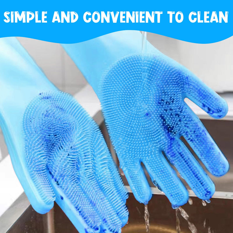 Pet Washing Gloves - Dog and Cat Shampoo Bathing Gloves, High Density Bristles Washing Brush, Heat Resistant Cleaning Gloves, Gentel Grooming and Massage Scrubber for Dogs, Cats, Horses, and Rabbits - PawsPlanet Australia