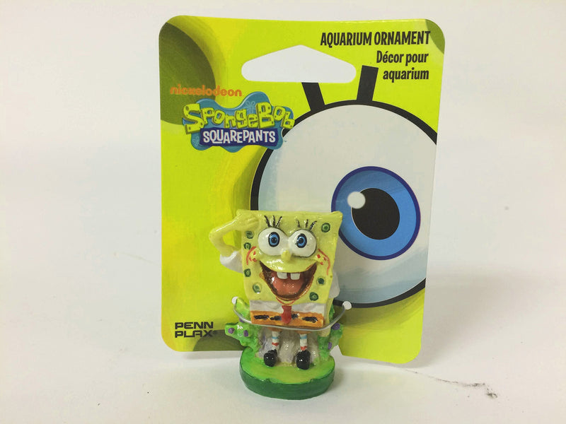 Penn-Plax Officially Licensed Spongebob Squarepants Aquarium Ornament – Spongebob (Mini/Small Size) – Great for Freshwater and Saltwater Tanks - PawsPlanet Australia