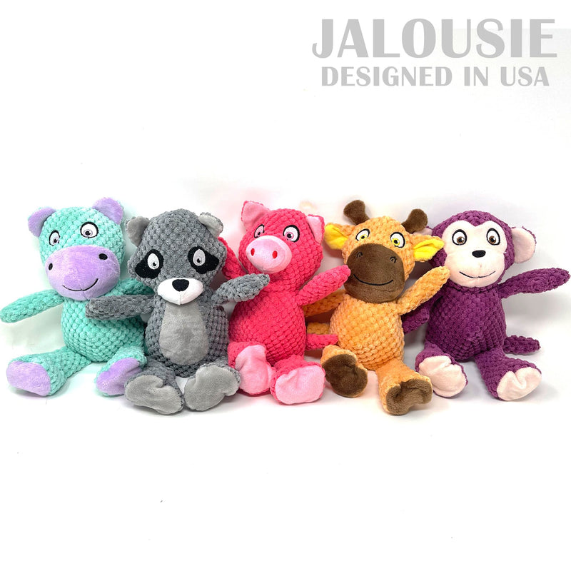 Jalousie Multipack Dog Squeaky Toys Strong Almost Indestructible, with Added Liner for Longer Play Dog Chew Toys (Medium to Large Breeds, 5 Pack Checks for Aggressive Chewers) Medium Large Aggressive Chewer 5 Pack Checks