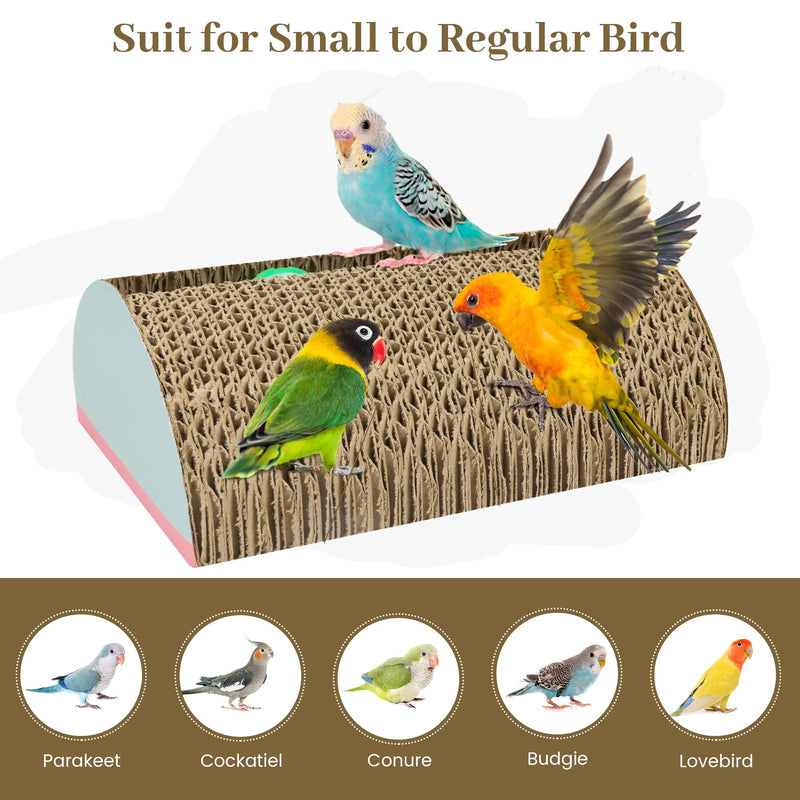 Parrot Cardboard Toy with Jingle Bells Bird Cage Perches Toy for Small to Regular Parrot Toys Bird Amazon, Grey Parrots, Parakeets,Macaw MEDIUM size - PawsPlanet Australia