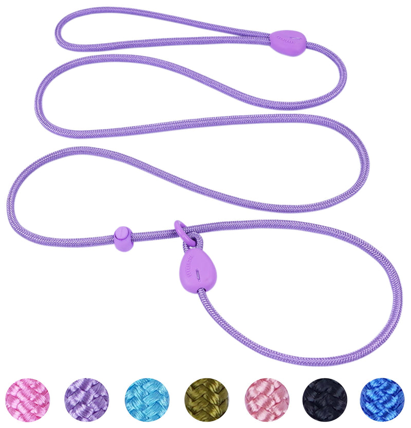 Purple 6FT No Pull Dog Training Leash - Lightweight Slip Lead for Small Medium Dogs Purple - PawsPlanet Australia