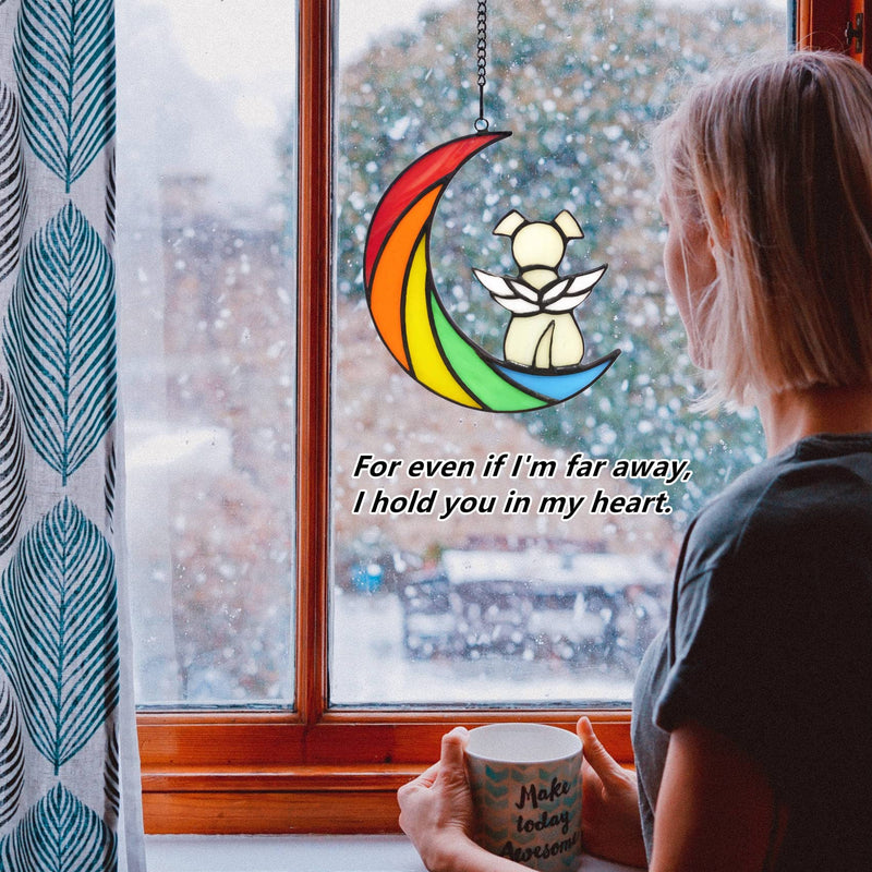 Stained Glass Dog Memorial Gifts for Loss of Dog,Rainbow Bridge Pet Memorial Gifts for Dogs,Loss of Dog Sympathy Gift,Dog Bereavement Gifts,Pet Loss Gifts,in Memory of Dog Passing Away Gifts Rainbow - a - PawsPlanet Australia